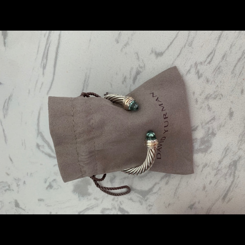 David Yurman Bracelet Prasiolite & Gold 7mm
